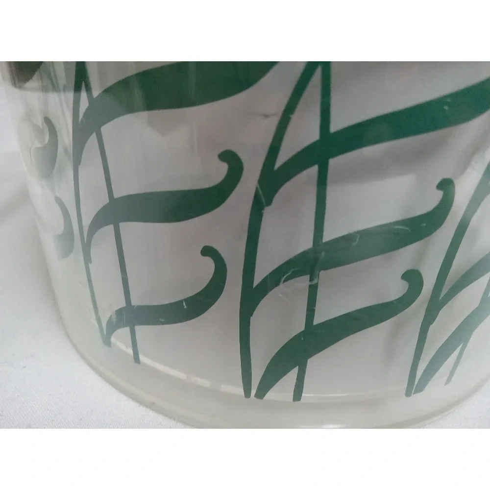 Vintage Lucite Plastic Ice Bucket by Stotter MCM Vintage Peach Carnation Pattern
